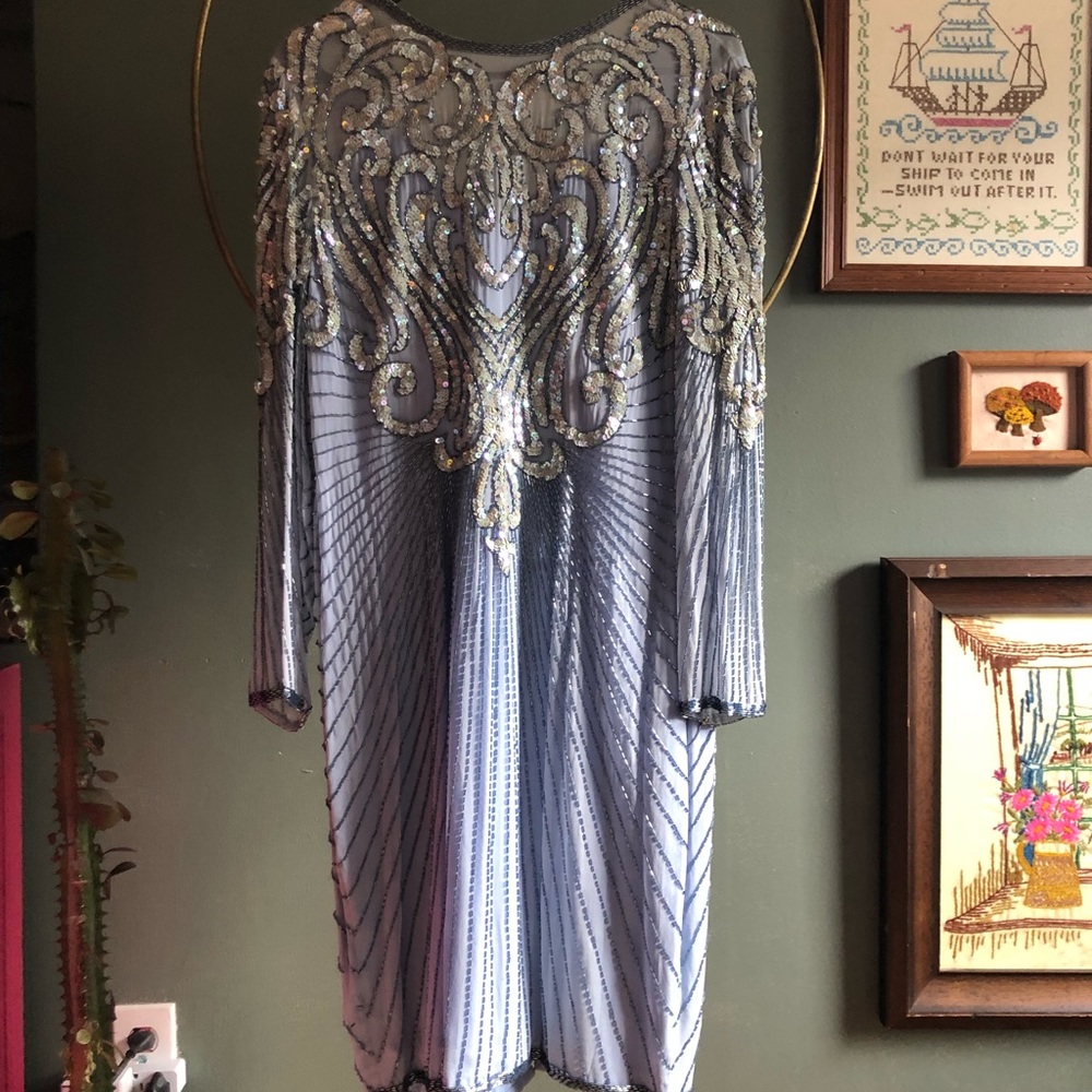 VINTAGE Kathryn Conover beaded gown